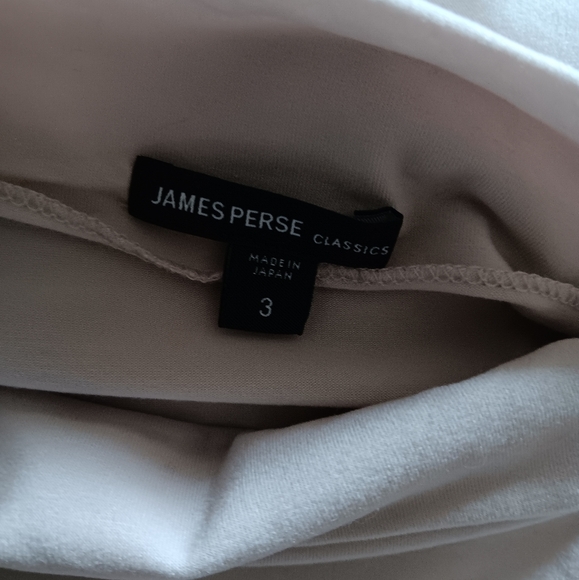 JAMES PERSE CLASSICS Supersoft Cream Scrunch Roll Neck Top 3 M/L - Picture 6 of 7